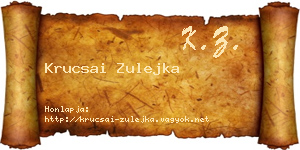 Krucsai Zulejka névjegykártya